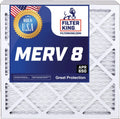 Filter King 19.5x23.5x1a Air Filter | 6-PACK | MERV 8 HVAC Pleated A/C Furnace Filters | MADE IN USA | Actual Size: 19.5 x 23.5 x .75"