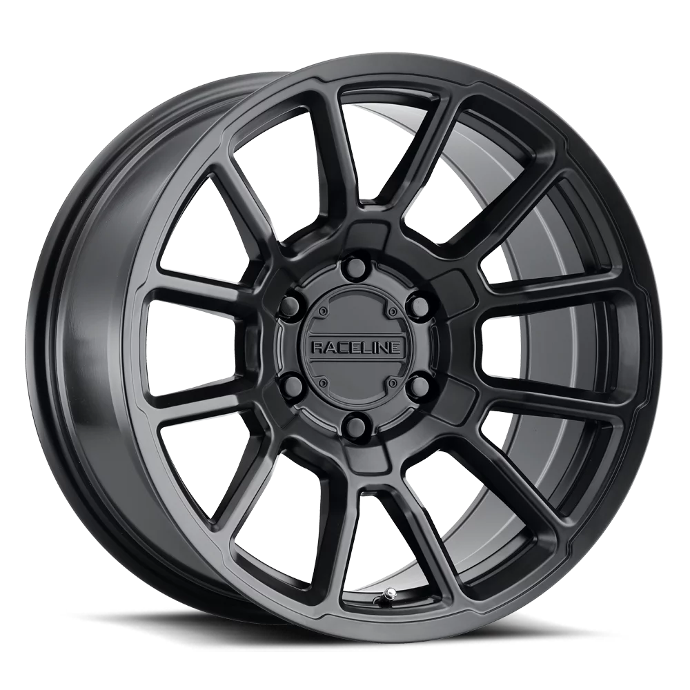 Raceline 950B-GAUGE 20" Cast Aluminum Tire, GAUGE SATIN BLACK 20X10 5X139.7 -19mm