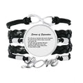 Famous Poetry Sorrow Of Separation Bracelet Love Accessory Twisted Leather Knitting Rope Wristband