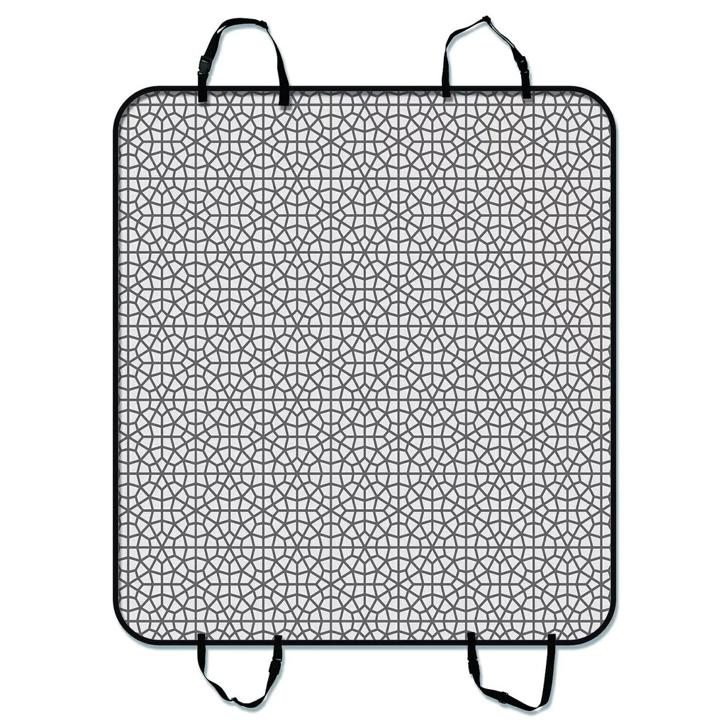 GCKG Popular Graceful Grey Circles And Little Pattern Pet Car Chair Cover Dog Car Chair Mat Hammock Cargo Mat Trunk Mat For Cars Trucks and SUV 54x60 inches