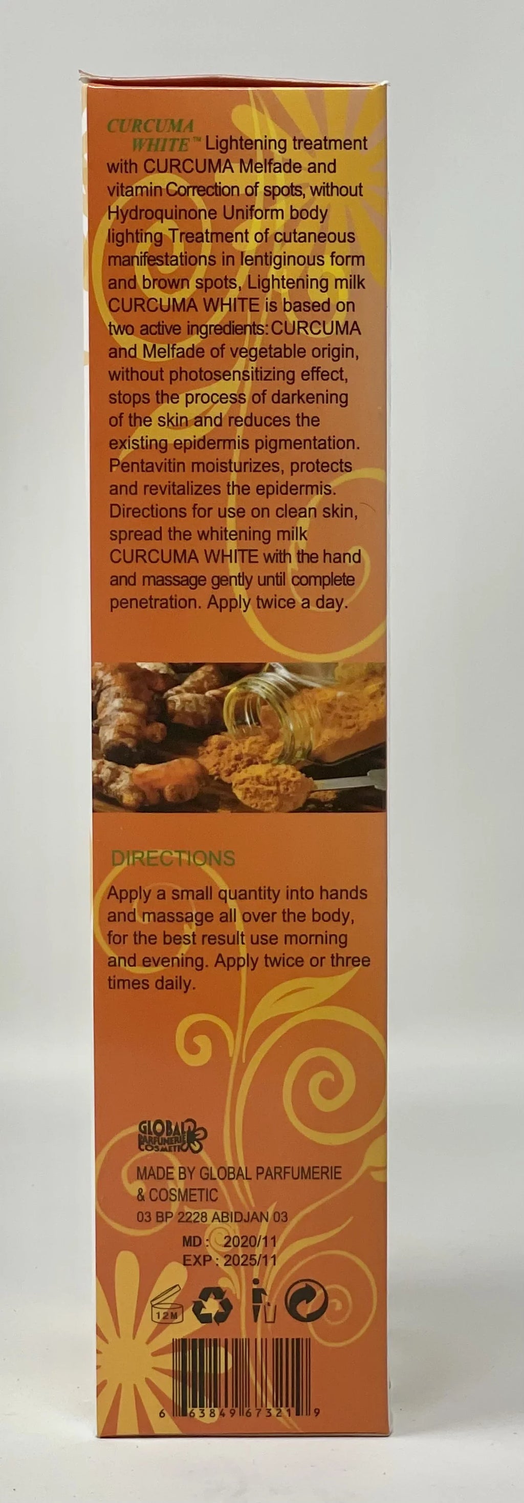 CURCUMA WHITE BODY LOTION LIGHTENING CORRECT SPOT 300 ML FREE SHIPPING